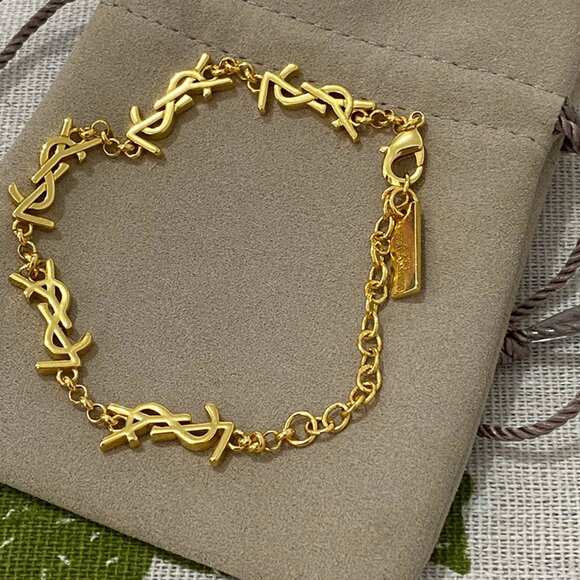 Yves Saint Laurent Gold Bracelet - Picture 1 of 5